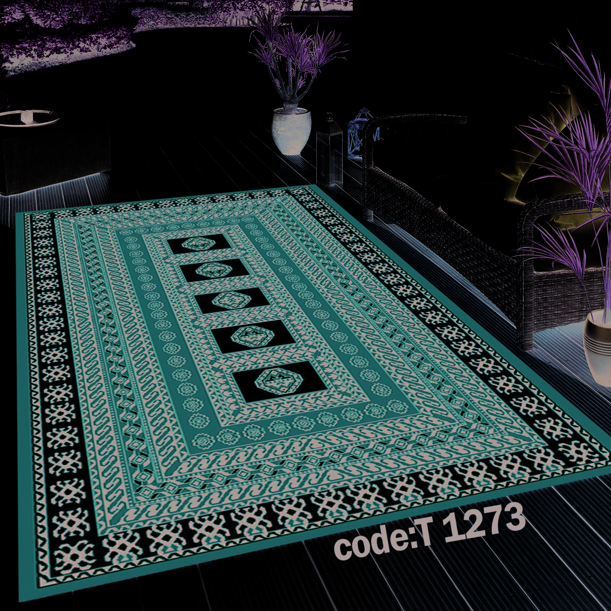 روفرشی کشدار (کاور فرش) و فرشینه و پادری کالای خواب متین کد T 1273