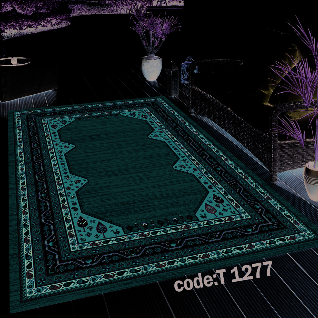 روفرشی کشدار (کاور فرش) و فرشینه و پادری کالای خواب متین کد T 1277