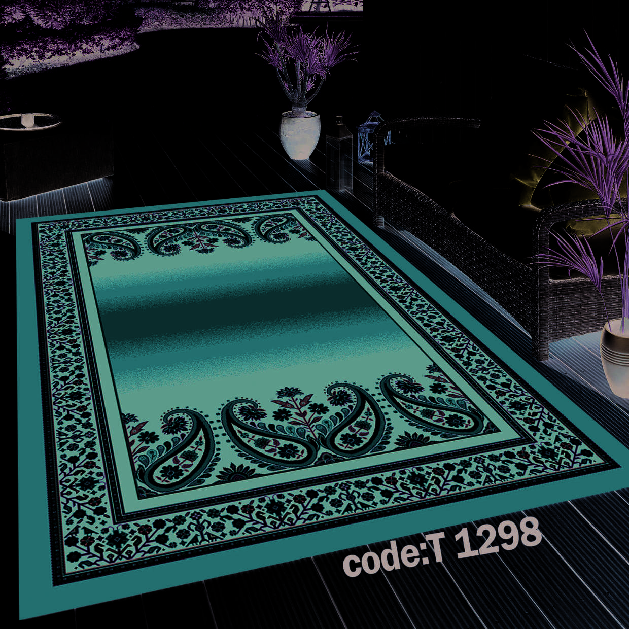 روفرشی کشدار (کاور فرش) و فرشینه و پادری کالای خواب متین کد T 1298