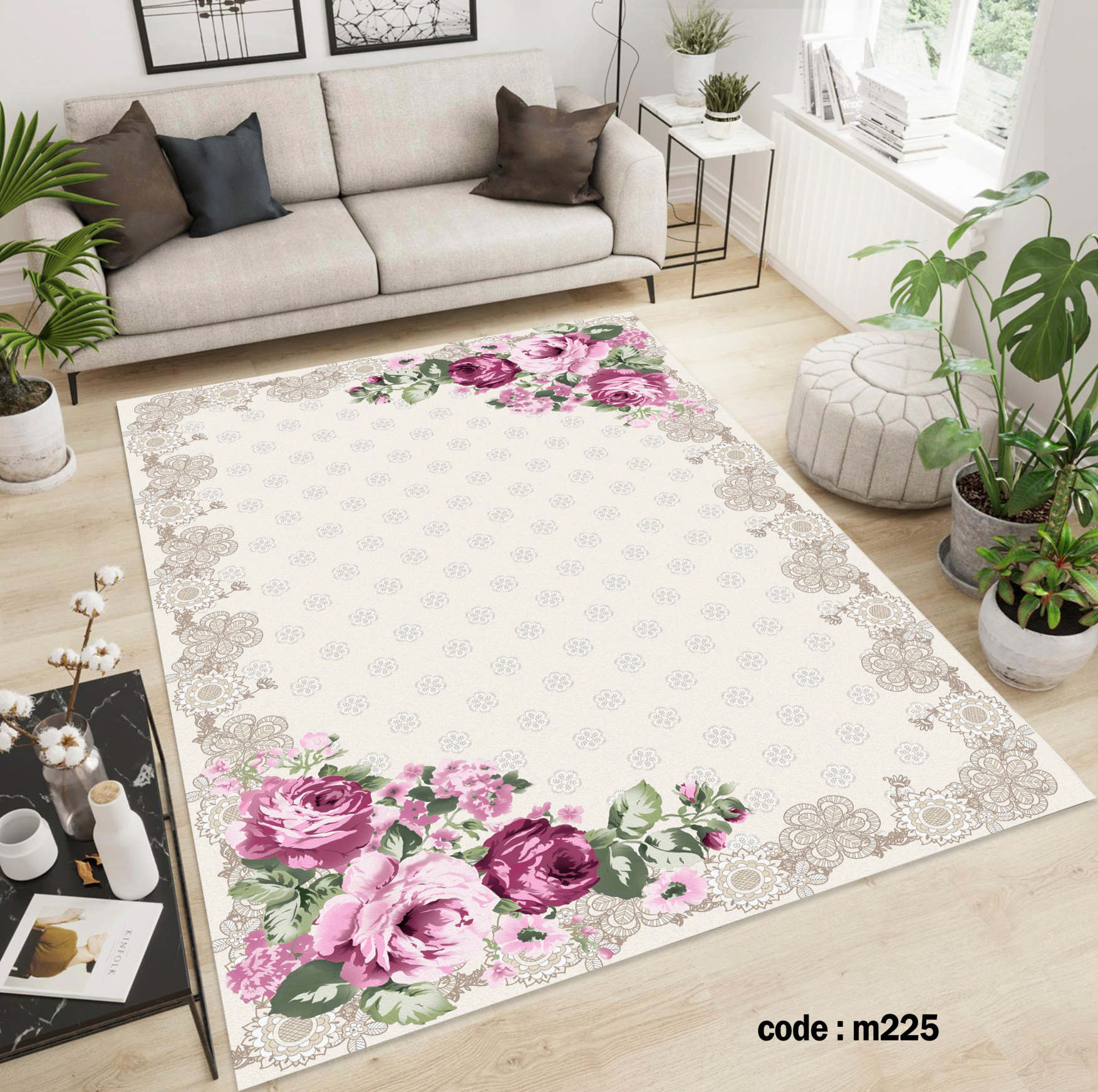 روفرشی کشدار (کاور فرش) و فرشینه و پادری کالای خواب متین کد m225