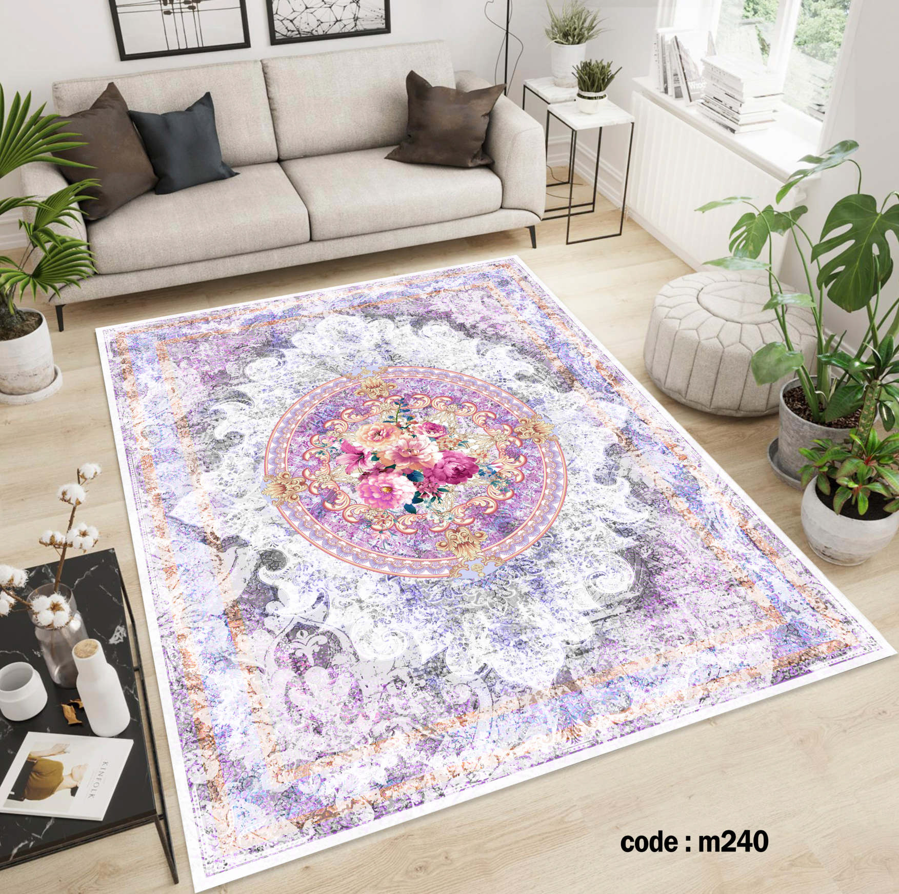 روفرشی کشدار (کاور فرش) و فرشینه و پادری کالای خواب متین کد m240