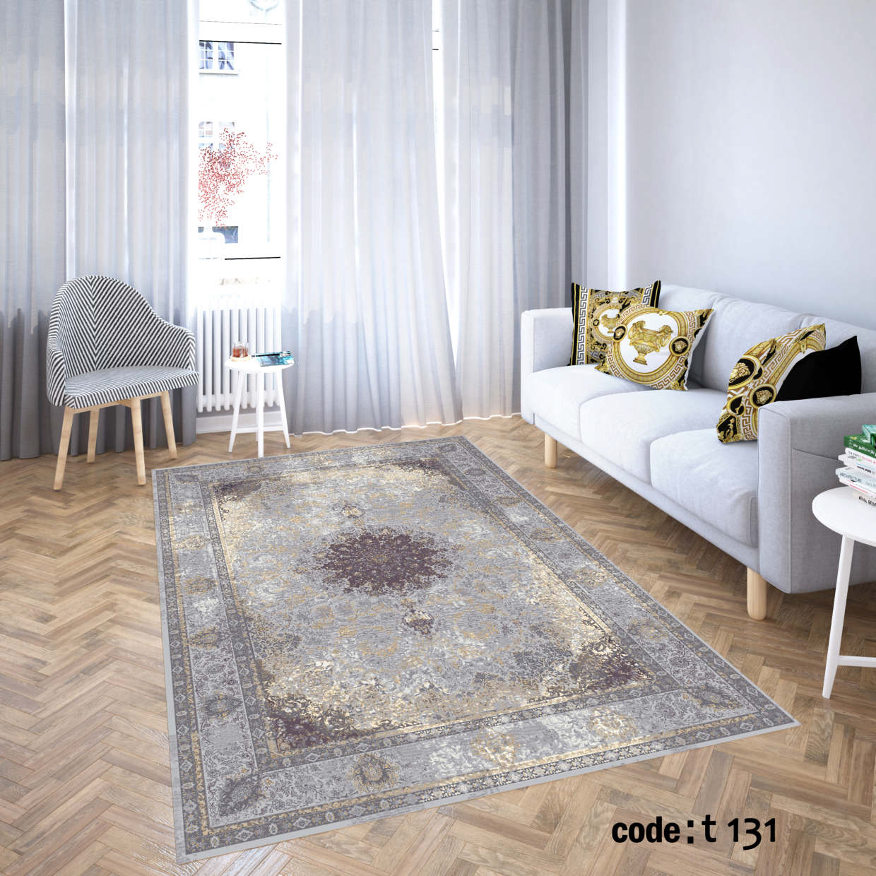 روفرشی کشدار (کاور فرش) و فرشینه و پادری کالای خواب متین کد t 131