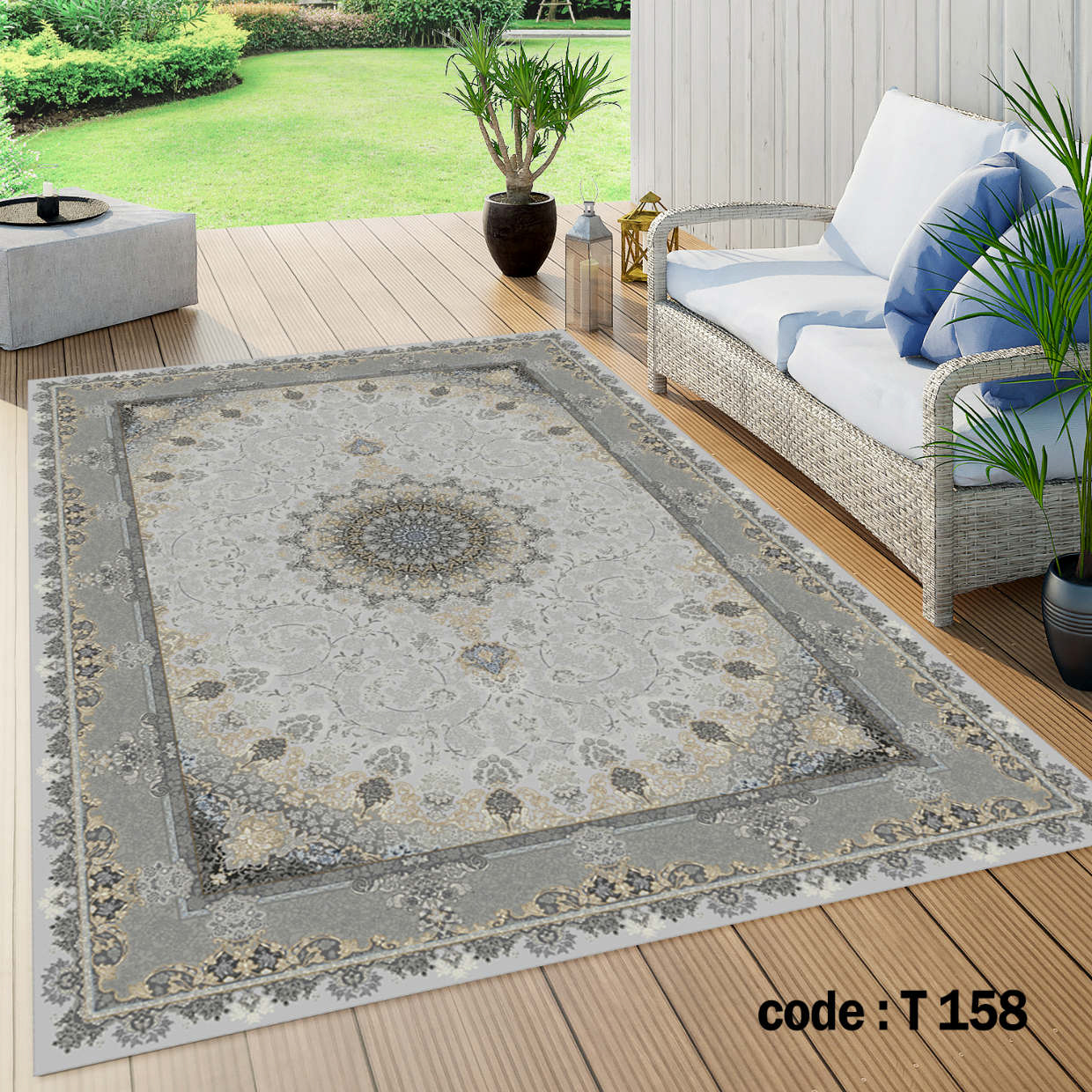 روفرشی کشدار (کاور فرش) و فرشینه و پادری کالای خواب متین کد T 158