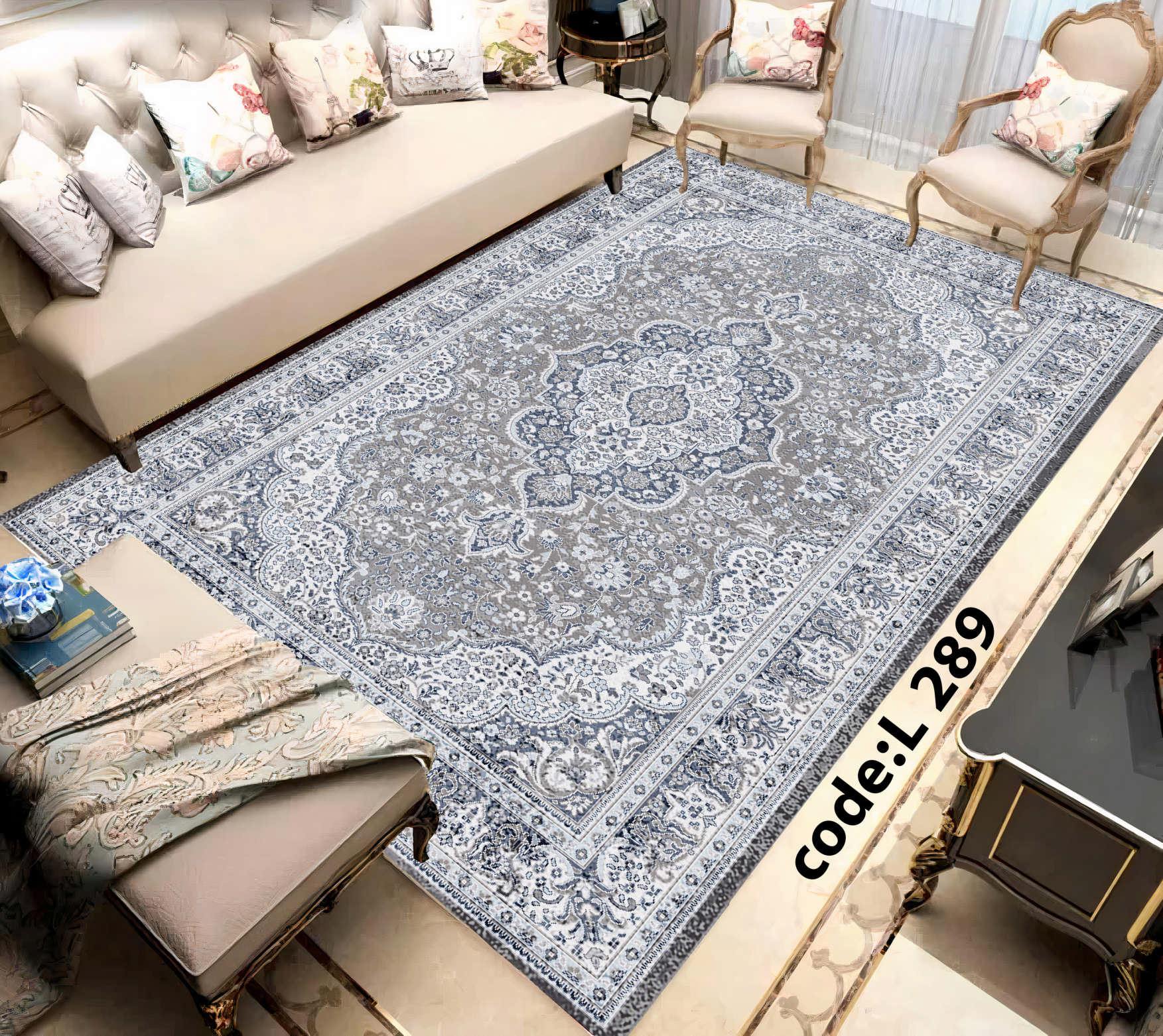 روفرشی کشدار (کاور فرش) و فرشینه و پادری کالای خواب متین کد L 289