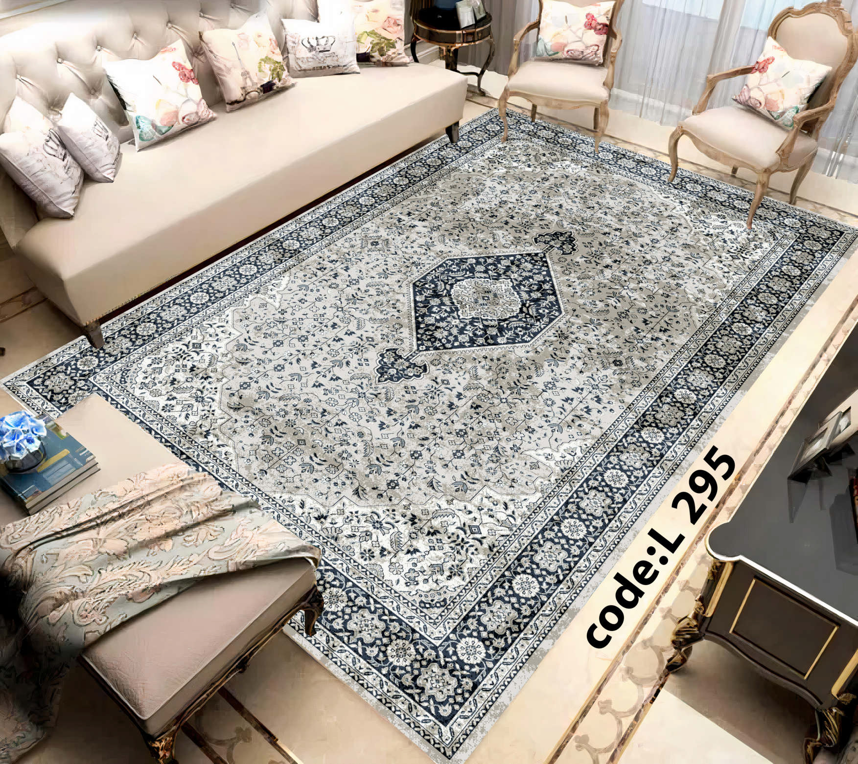 روفرشی کشدار (کاور فرش) و فرشینه و پادری کالای خواب متین کد L 295