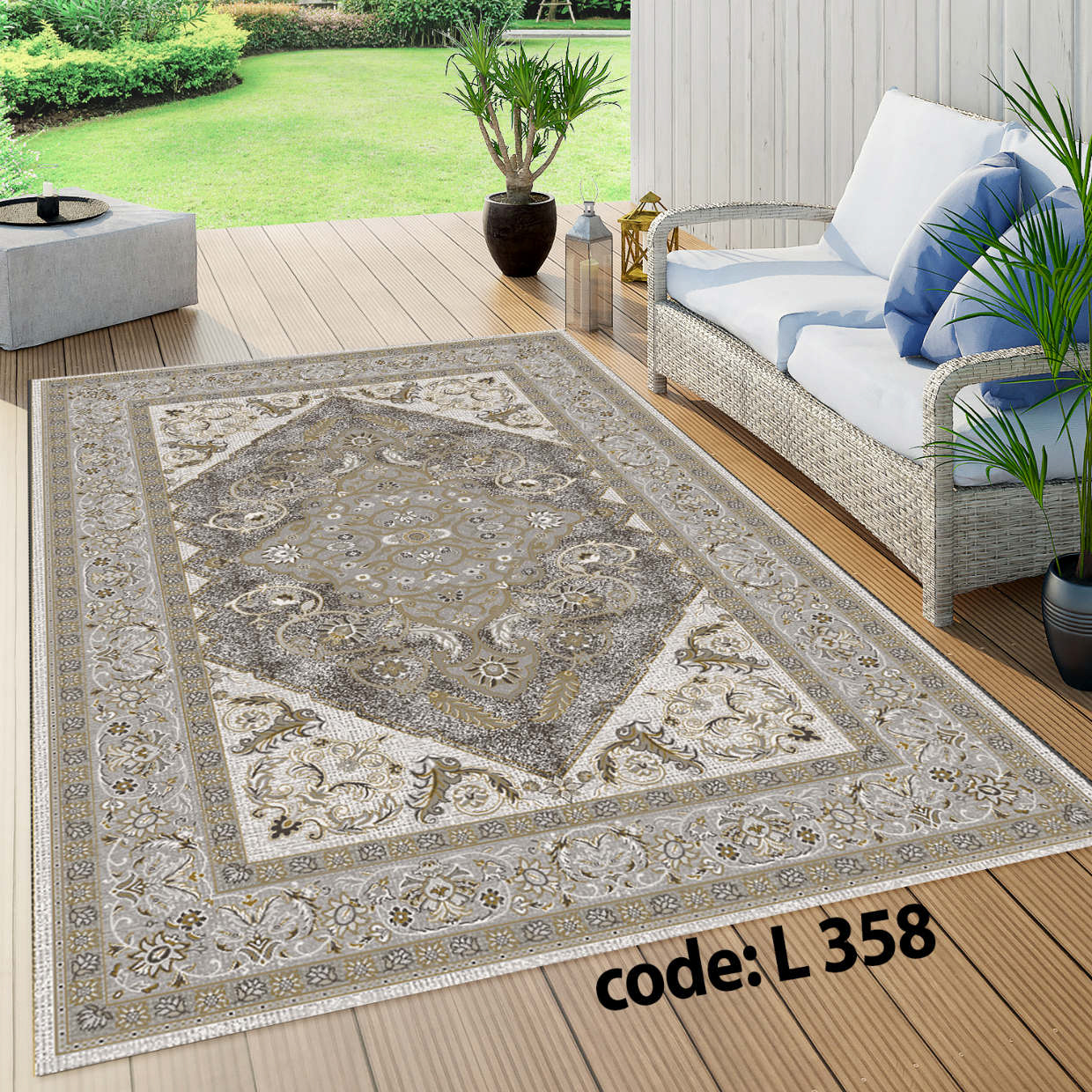روفرشی کشدار (کاور فرش) و فرشینه و پادری کالای خواب متین کد L 358