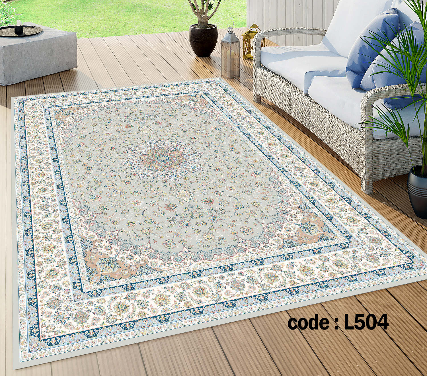 روفرشی کشدار (کاور فرش) و فرشینه و پادری کالای خواب متین کد L 504