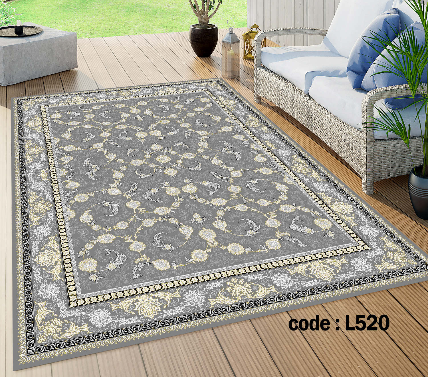 روفرشی کشدار (کاور فرش) و فرشینه و پادری کالای خواب متین کد L 520