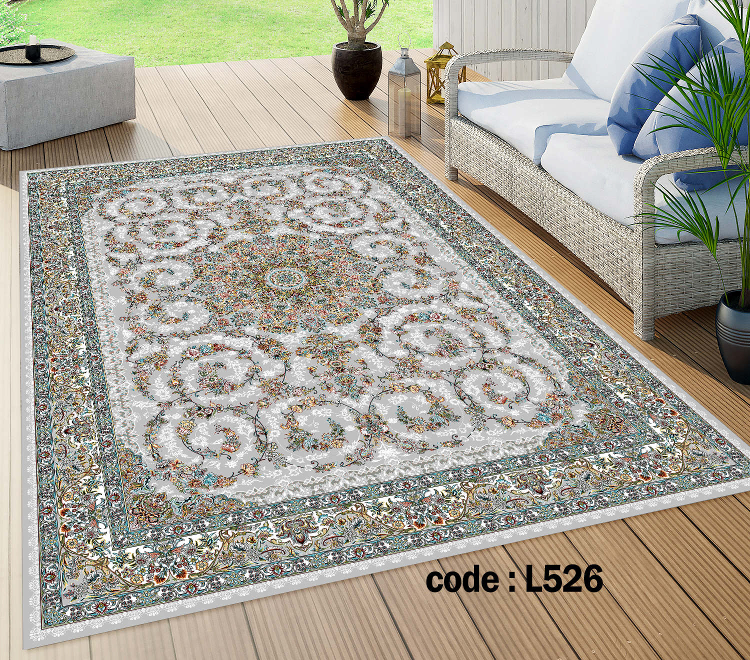 روفرشی کشدار (کاور فرش) و فرشینه و پادری کالای خواب متین کد L 526