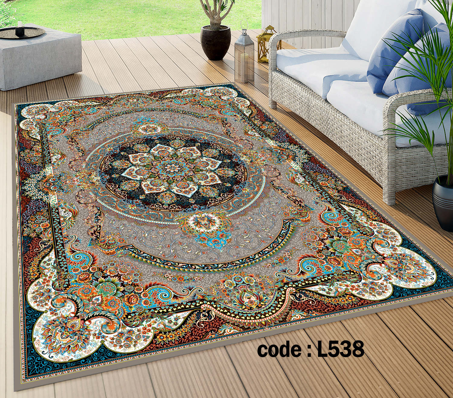 روفرشی کشدار (کاور فرش) و فرشینه و پادری کالای خواب متین کد L 538