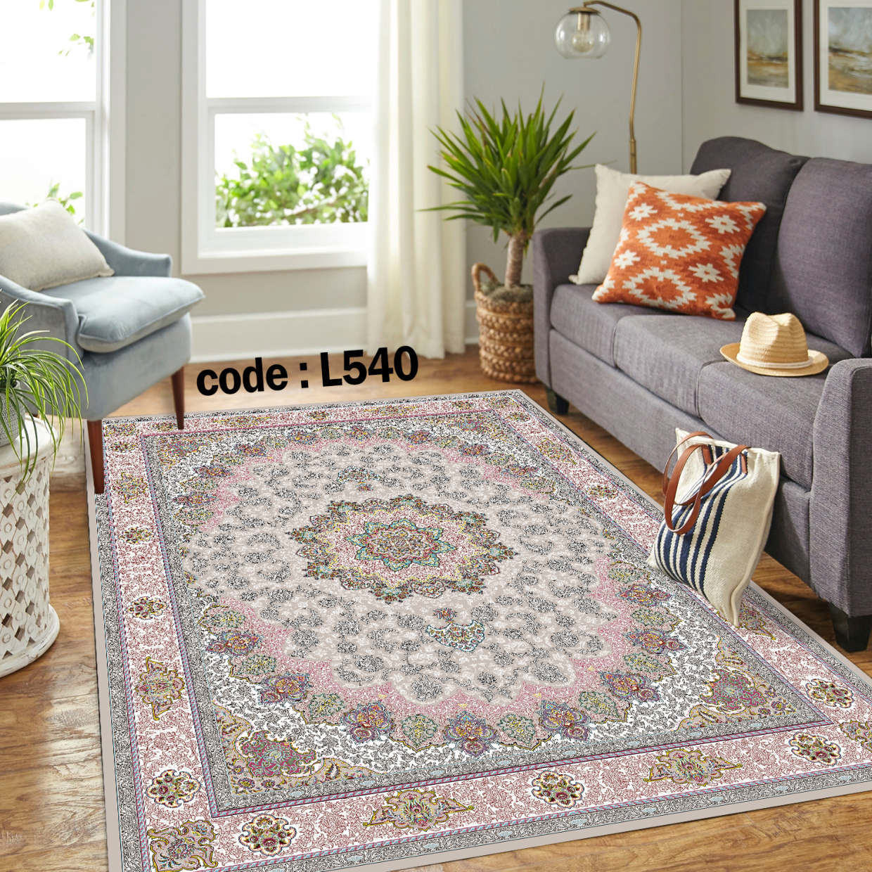 روفرشی کشدار (کاور فرش) و فرشینه و پادری کالای خواب متین کد L 540