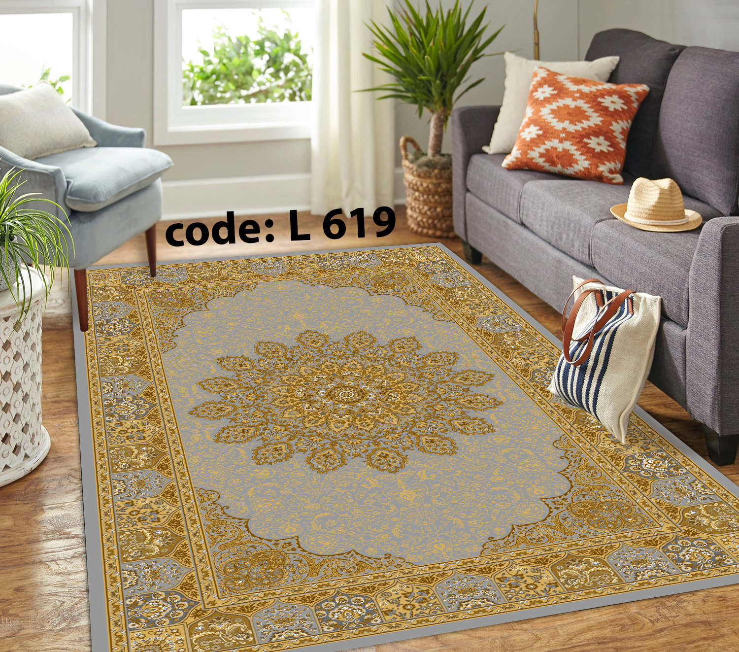 روفرشی کشدار (کاور فرش) و فرشینه و پادری کالای خواب متین کد L 619
