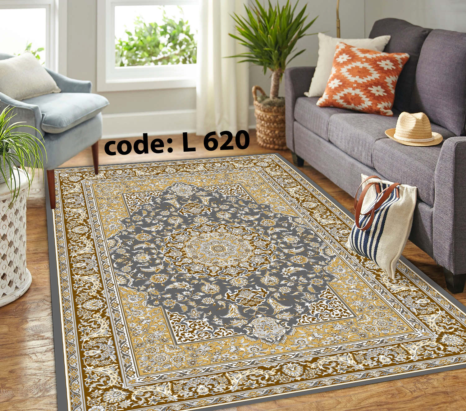 روفرشی کشدار (کاور فرش) و فرشینه و پادری کالای خواب متین کد L 620
