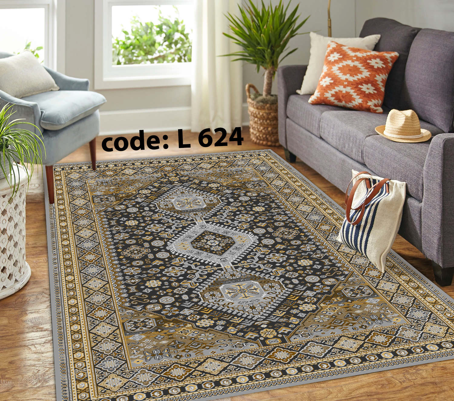 روفرشی کشدار (کاور فرش) و فرشینه و پادری کالای خواب متین کد L 624