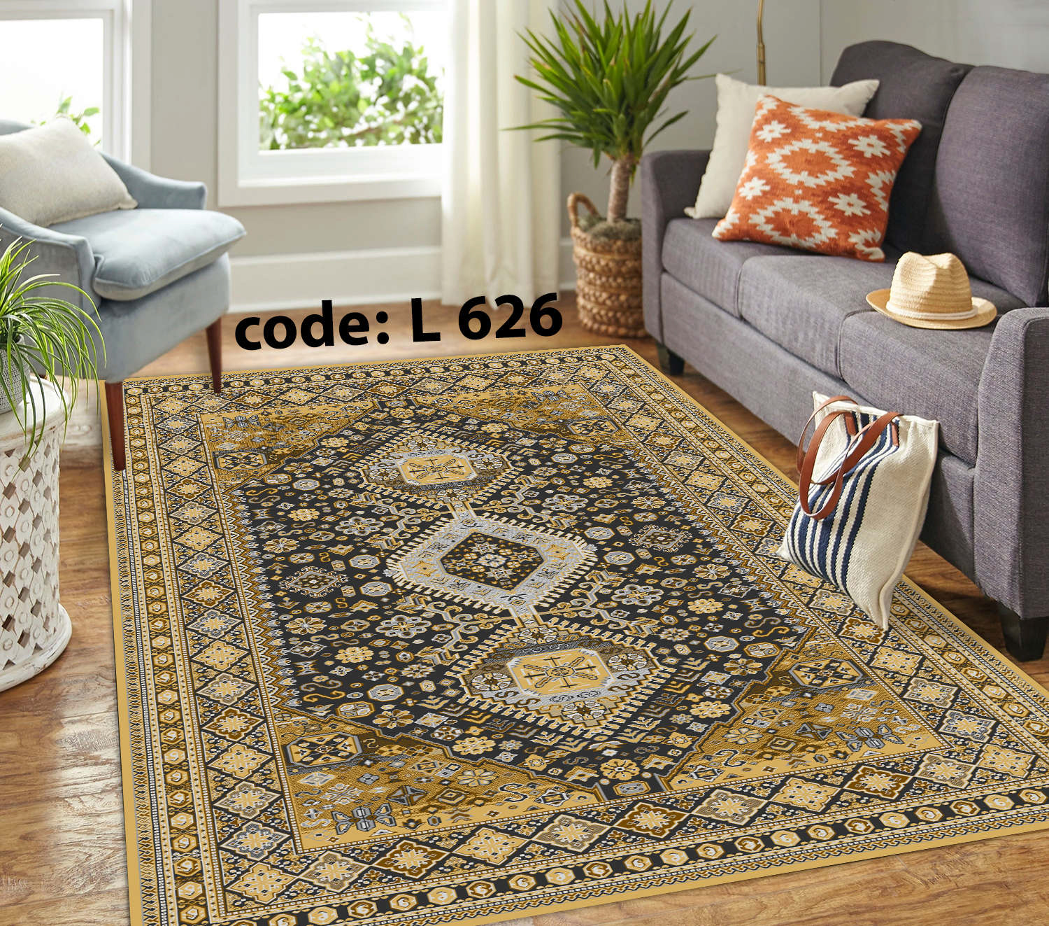 روفرشی کشدار (کاور فرش) و فرشینه و پادری کالای خواب متین کد L 626