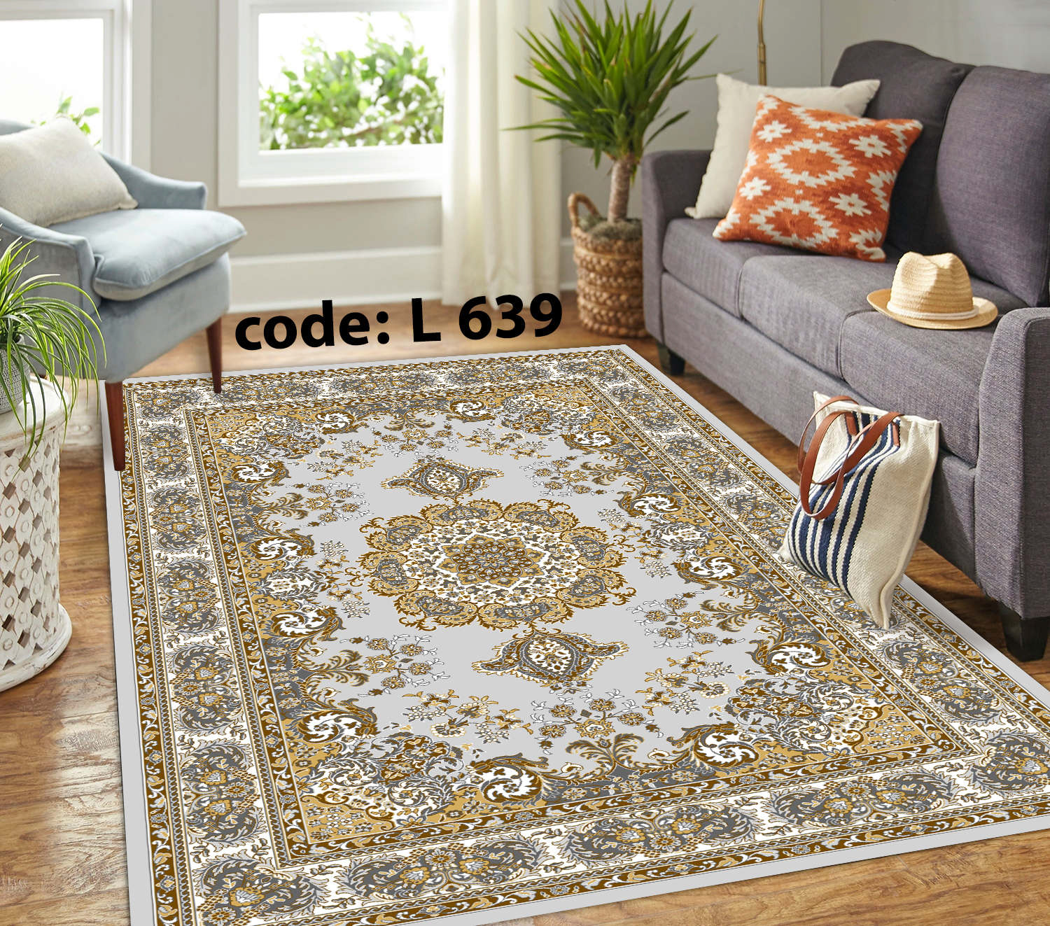روفرشی کشدار (کاور فرش) و فرشینه و پادری کالای خواب متین کد L 639