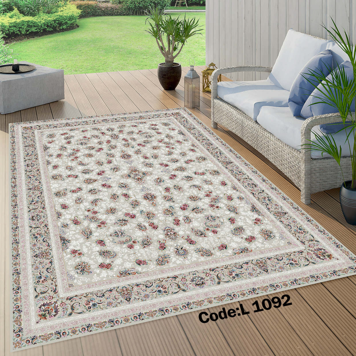 روفرشی کشدار (کاور فرش) و فرشینه و پادری کالای خواب متین کد L 1092