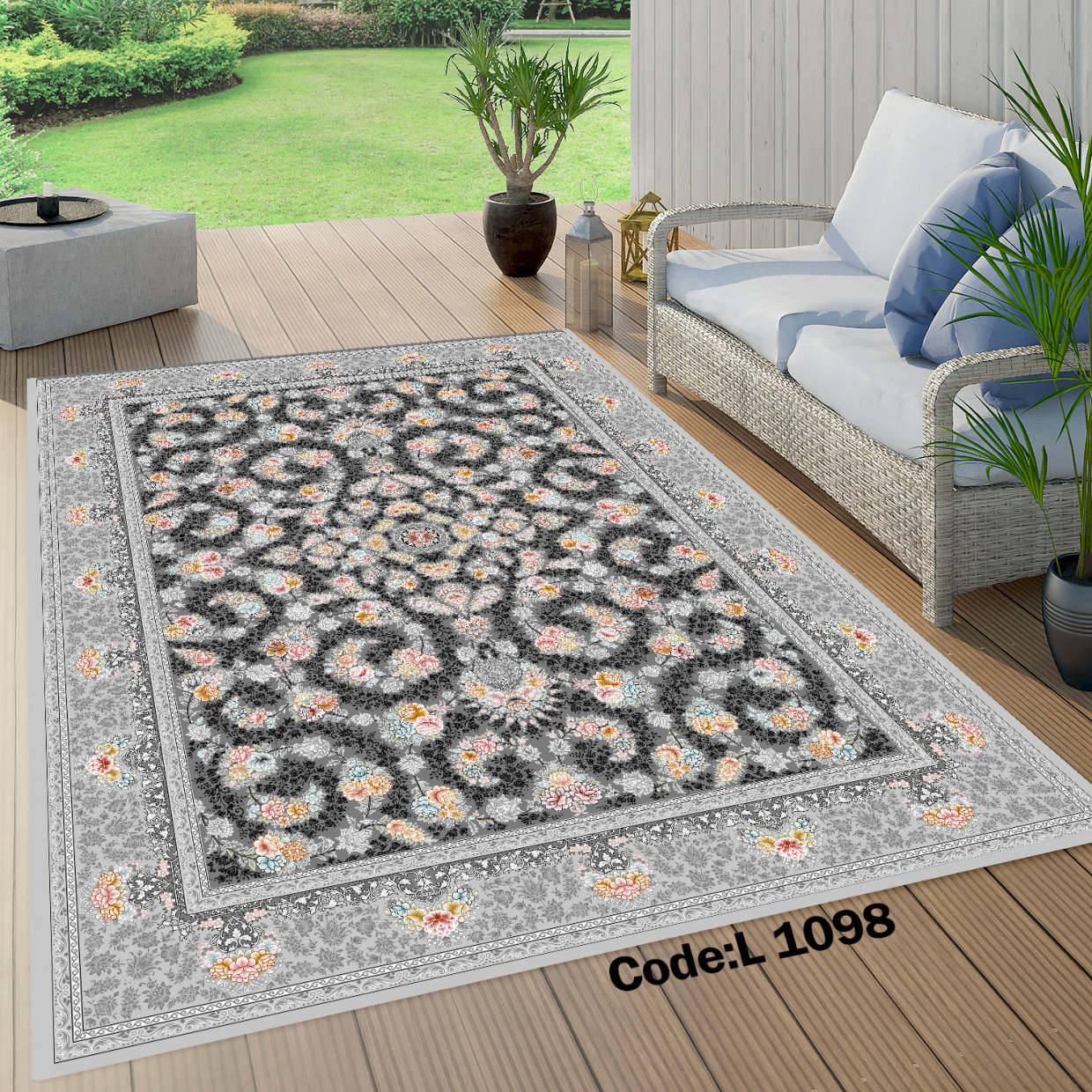 روفرشی کشدار (کاور فرش) و فرشینه و پادری کالای خواب متین کد L 1098