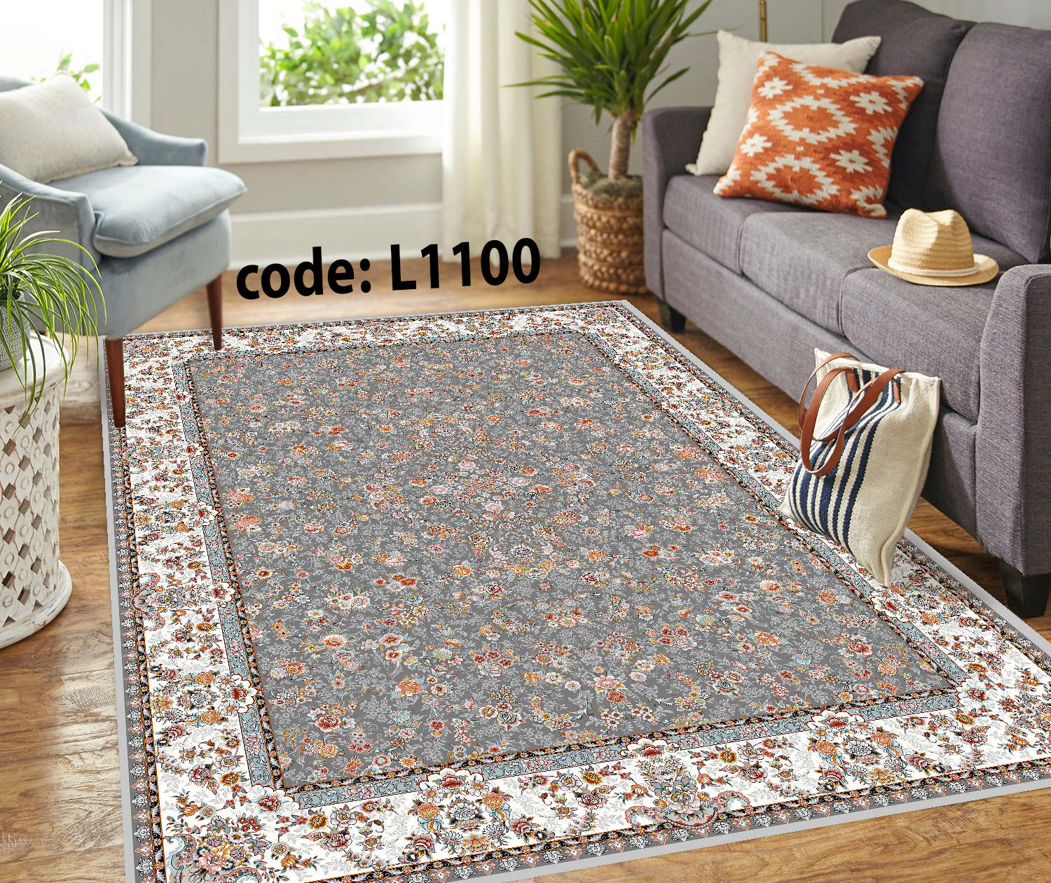 روفرشی کشدار (کاور فرش) و فرشینه و پادری کالای خواب متین کد L 1100