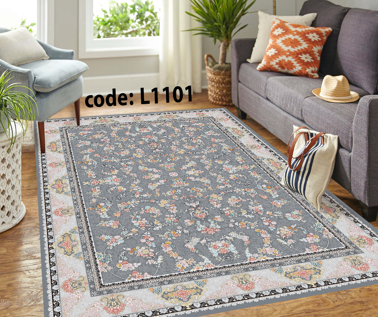 روفرشی کشدار (کاور فرش) و فرشینه و پادری کالای خواب متین کد L 1101