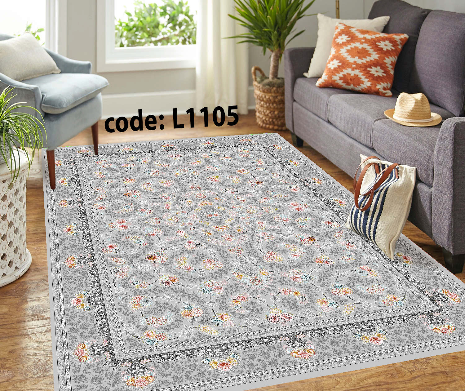 روفرشی کشدار (کاور فرش) و فرشینه و پادری کالای خواب متین کد L 1105