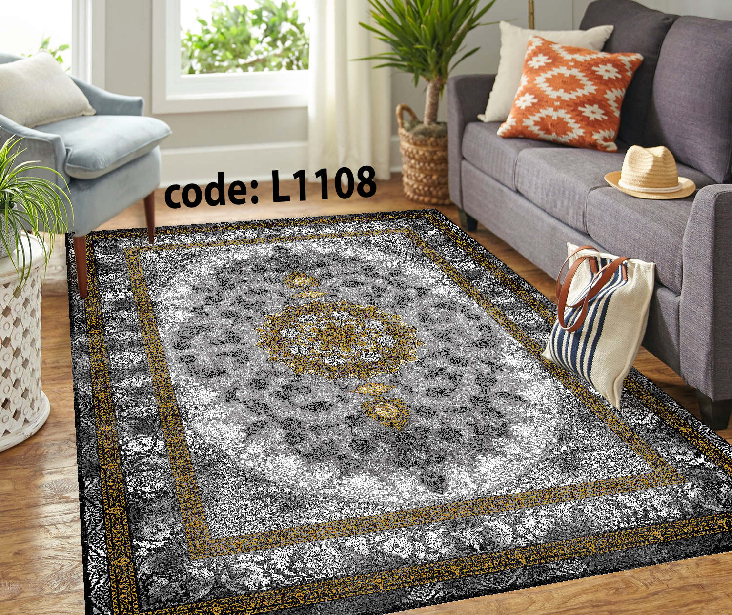 روفرشی کشدار (کاور فرش) و فرشینه و پادری کالای خواب متین کد L 1108