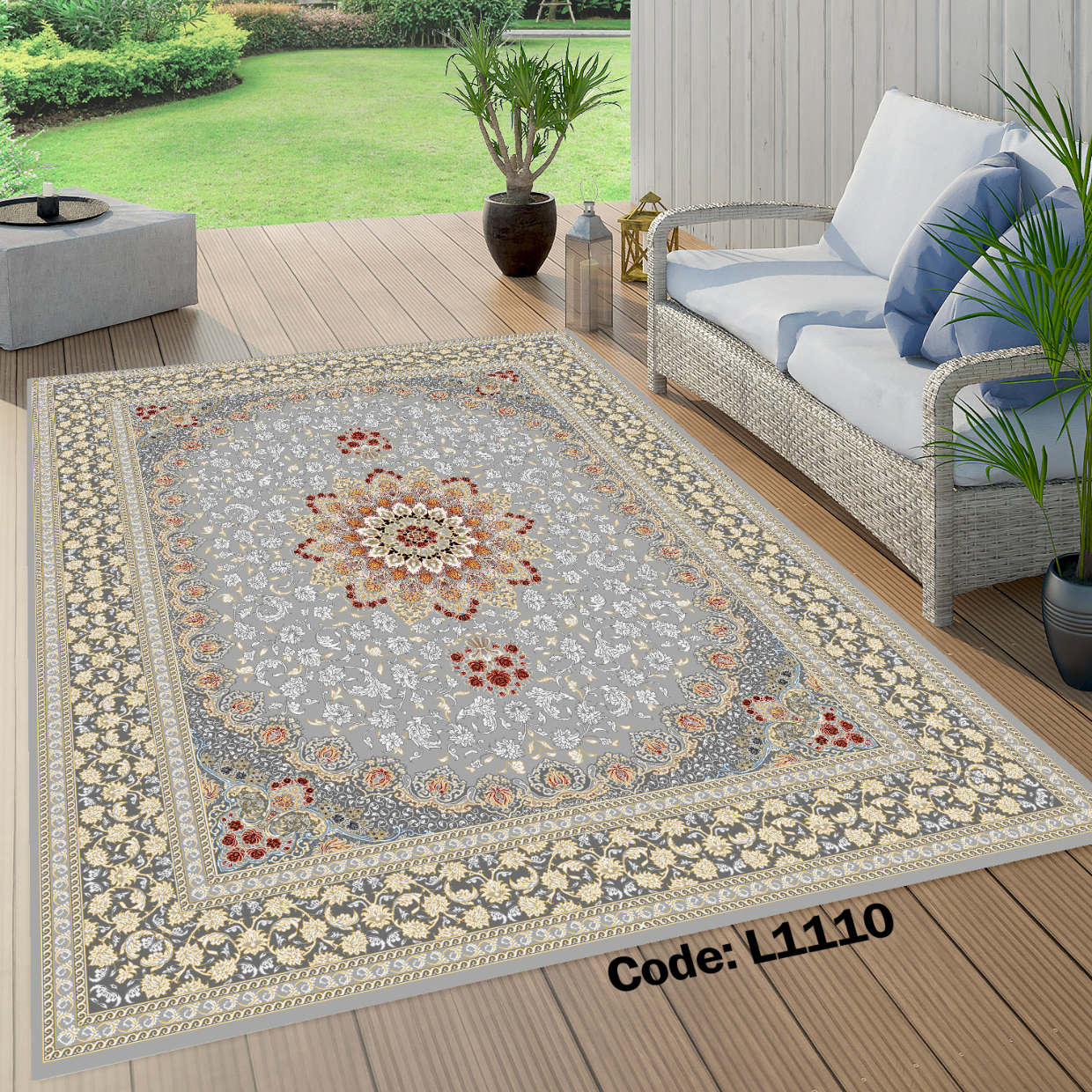 روفرشی کشدار (کاور فرش) و فرشینه و پادری کالای خواب متین کد L 1110