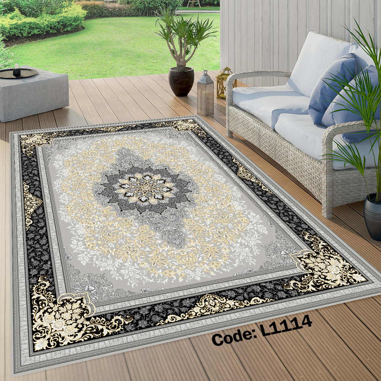 روفرشی کشدار (کاور فرش) و فرشینه و پادری کالای خواب متین کد L 1114