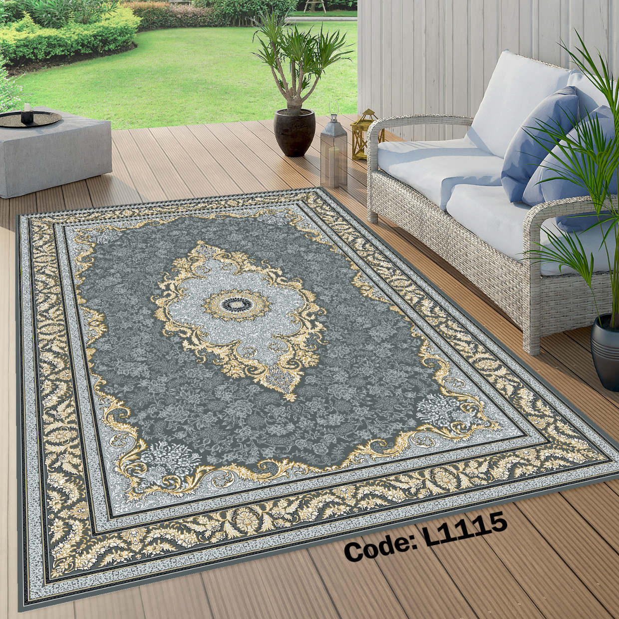 روفرشی کشدار (کاور فرش) و فرشینه و پادری کالای خواب متین کد L 1115