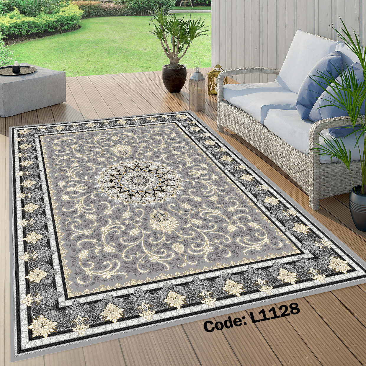روفرشی کشدار (کاور فرش) و فرشینه و پادری کالای خواب متین کد L 1128