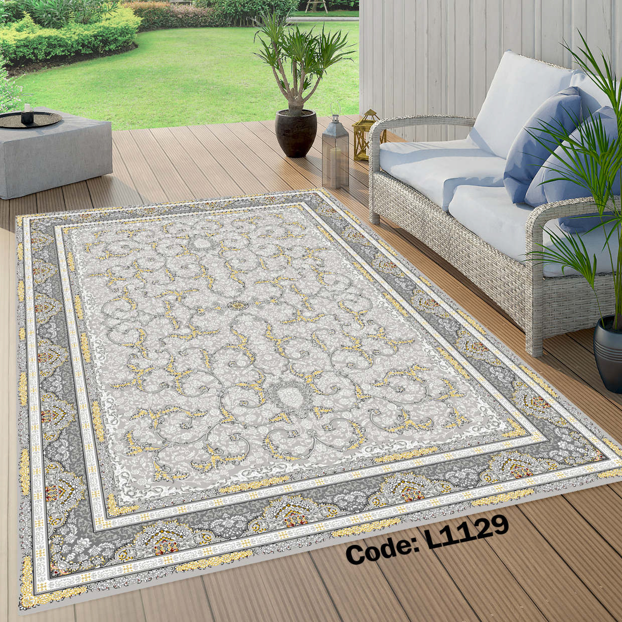 روفرشی کشدار (کاور فرش) و فرشینه و پادری کالای خواب متین کد L 1129