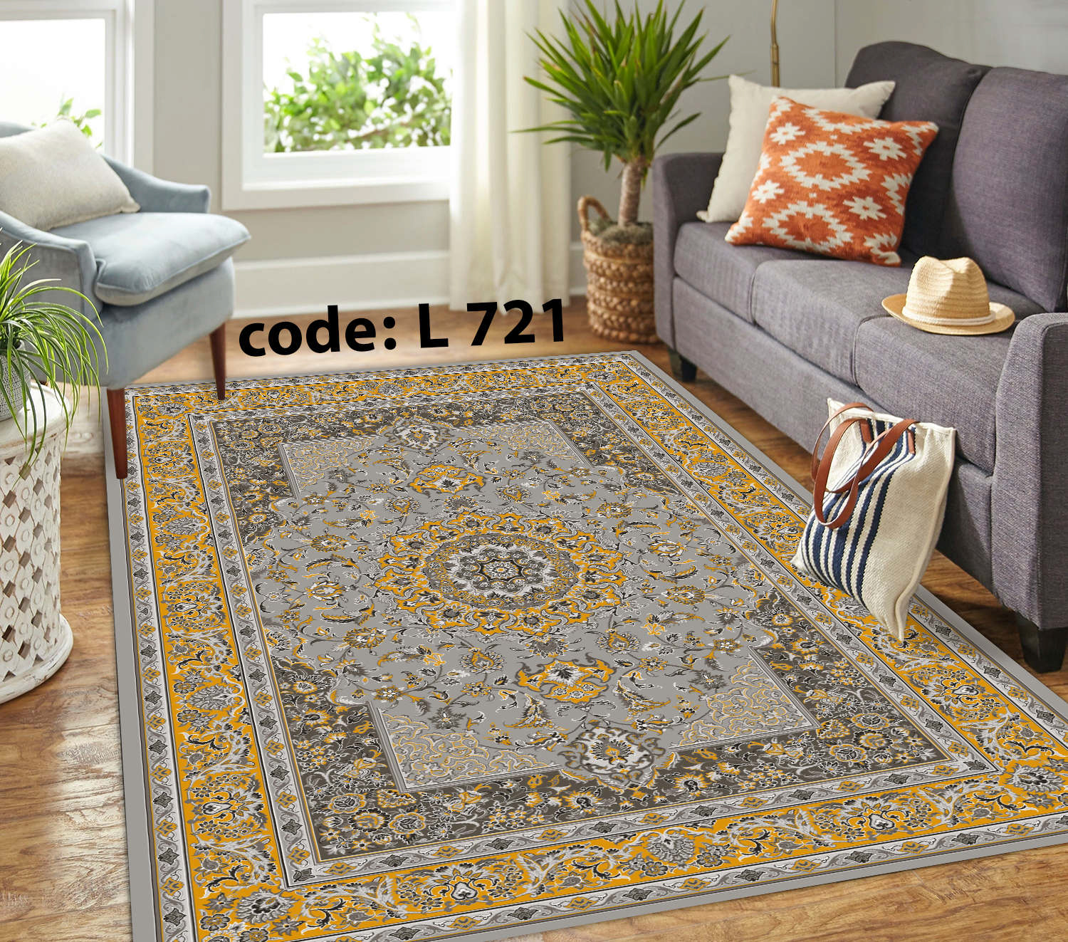 روفرشی کشدار (کاور فرش) و فرشینه و پادری کالای خواب متین کد L 721