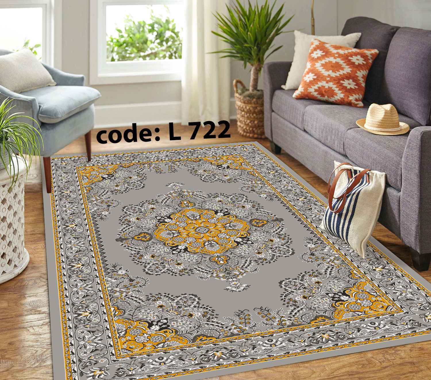 روفرشی کشدار (کاور فرش) و فرشینه و پادری کالای خواب متین کد L 722