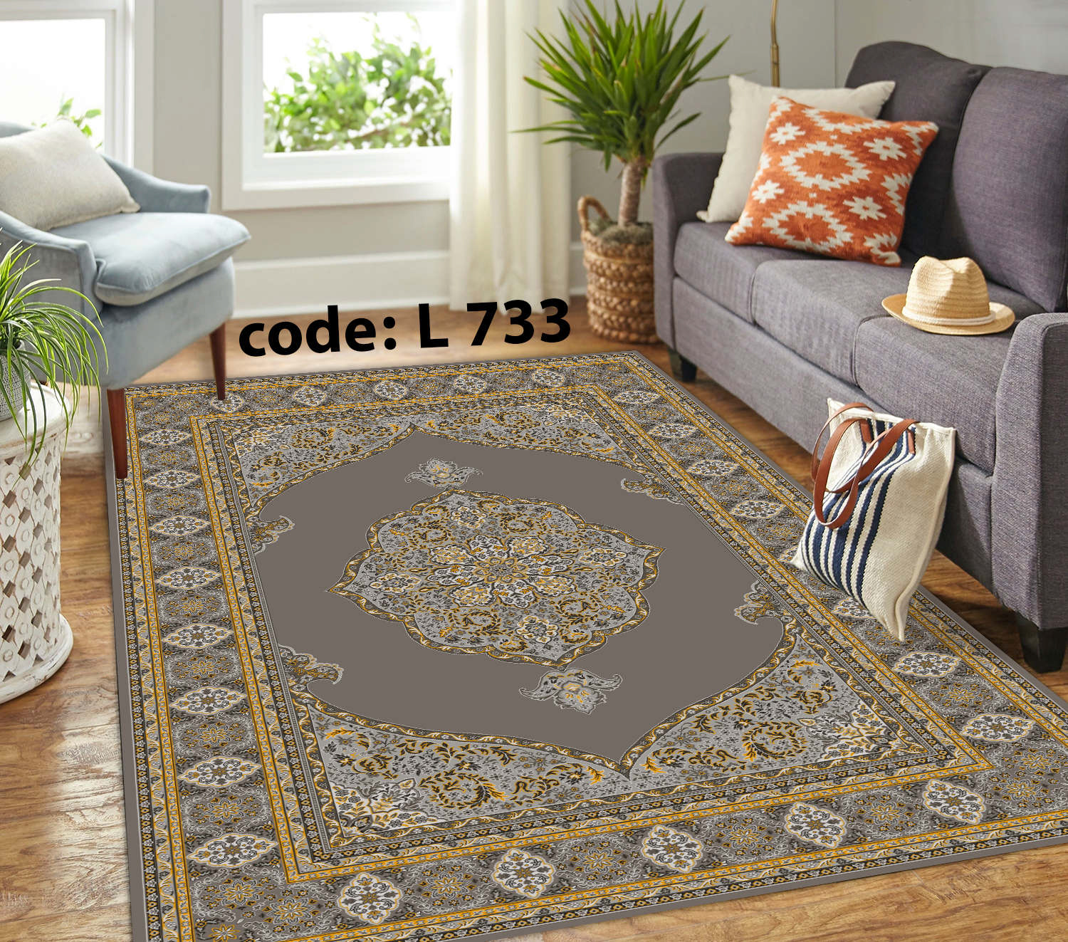 روفرشی کشدار (کاور فرش) و فرشینه و پادری کالای خواب متین کد L 733