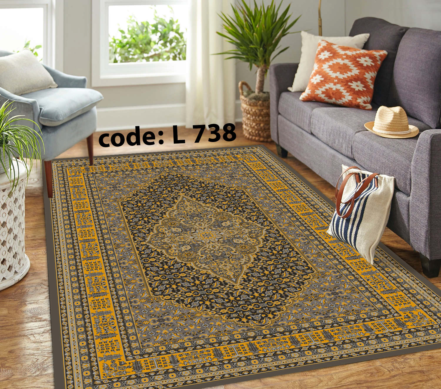 روفرشی کشدار (کاور فرش) و فرشینه و پادری کالای خواب متین کد L 738