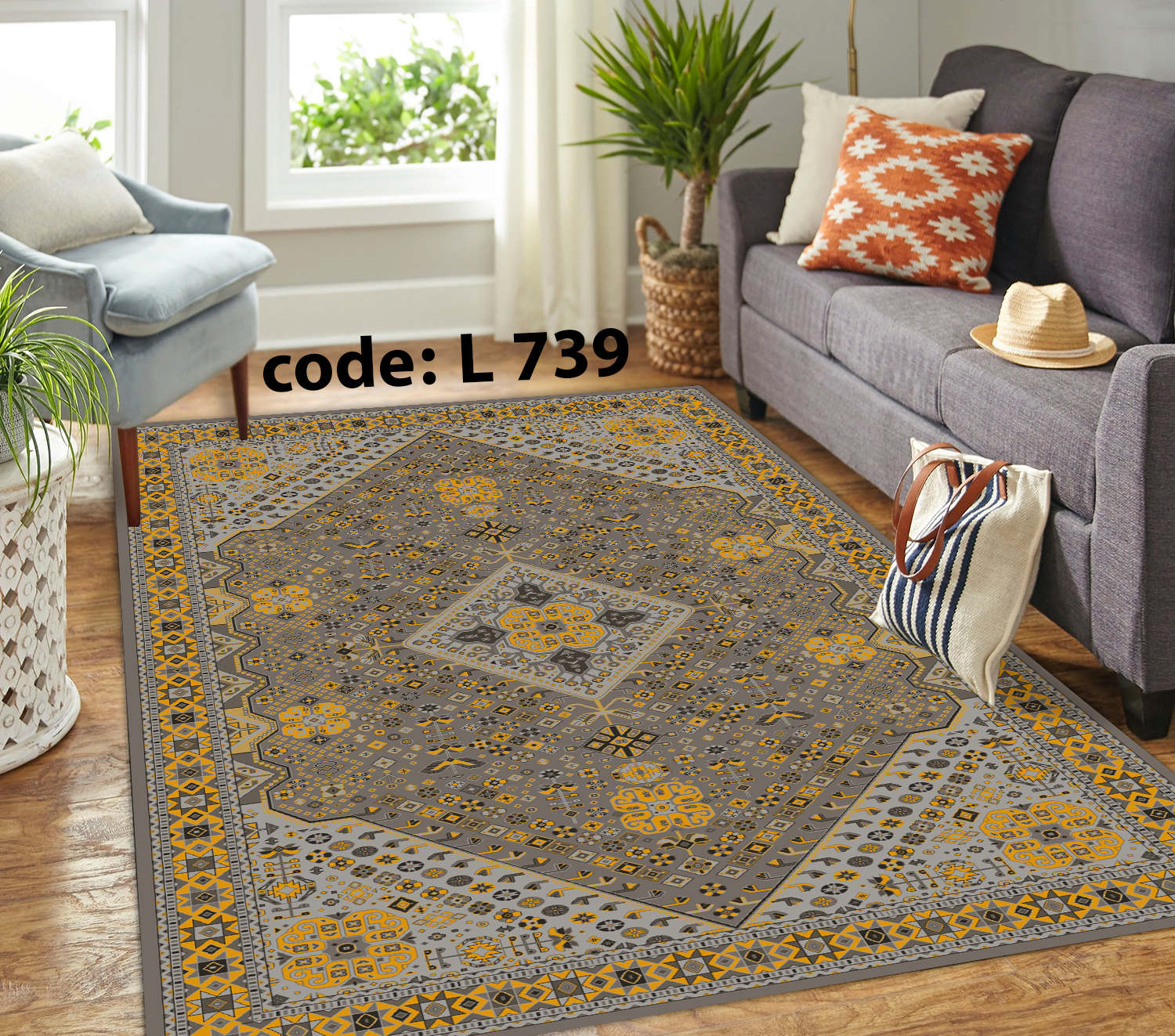 روفرشی کشدار (کاور فرش) و فرشینه و پادری کالای خواب متین کد L 739