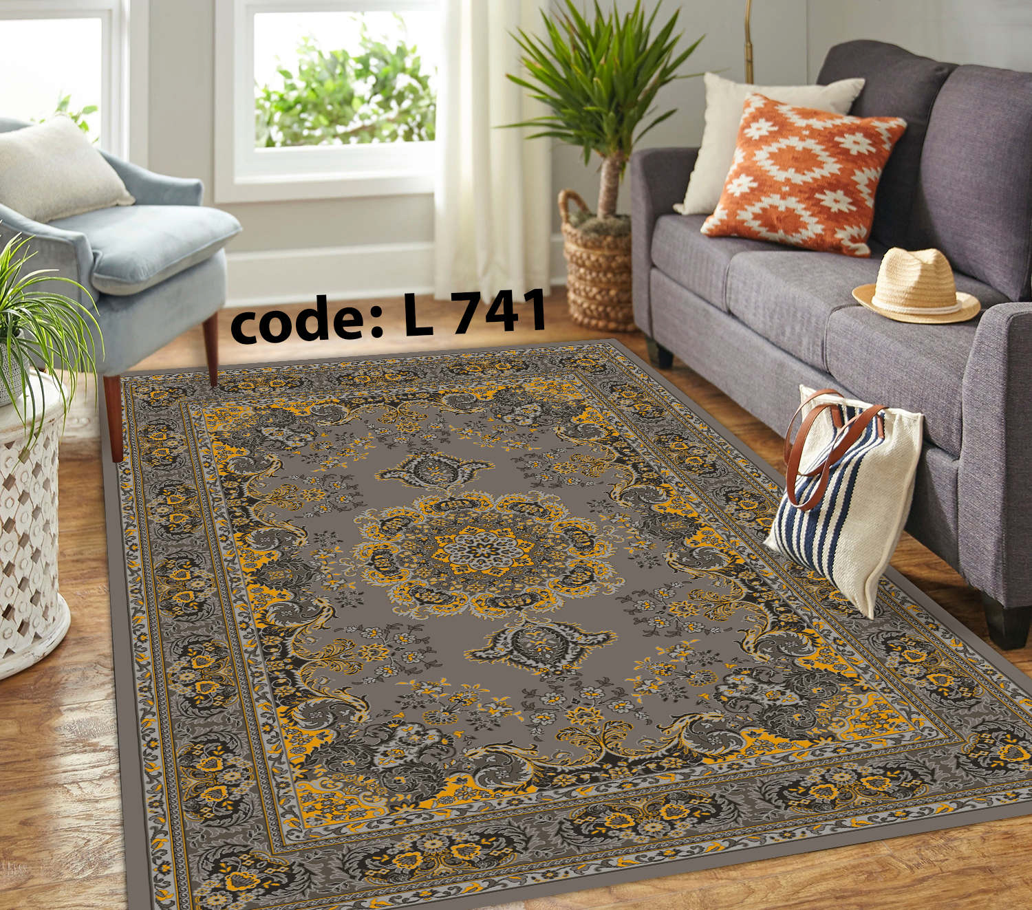 روفرشی کشدار (کاور فرش) و فرشینه و پادری کالای خواب متین کد L 741