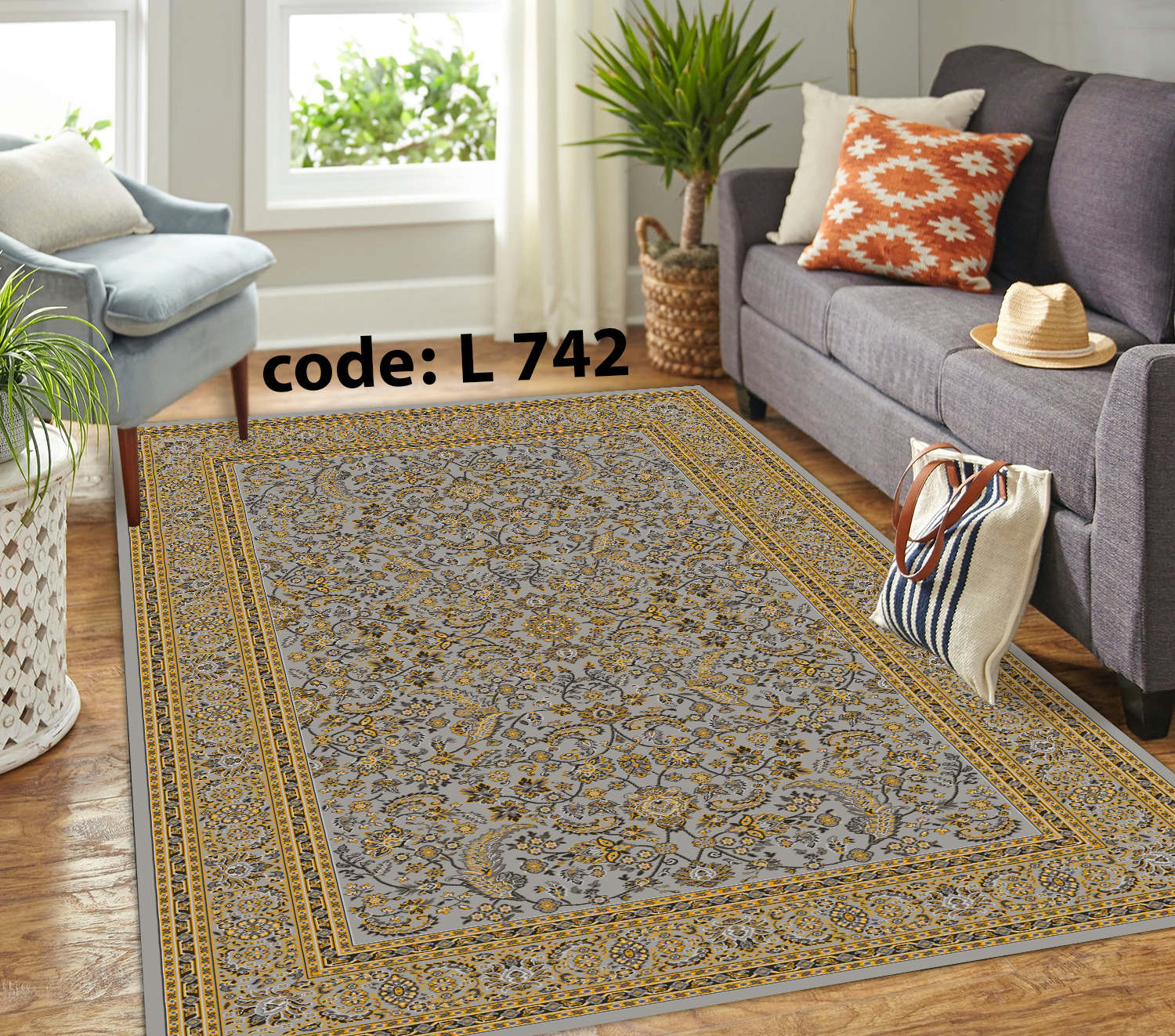 روفرشی کشدار (کاور فرش) و فرشینه و پادری کالای خواب متین کد L 742