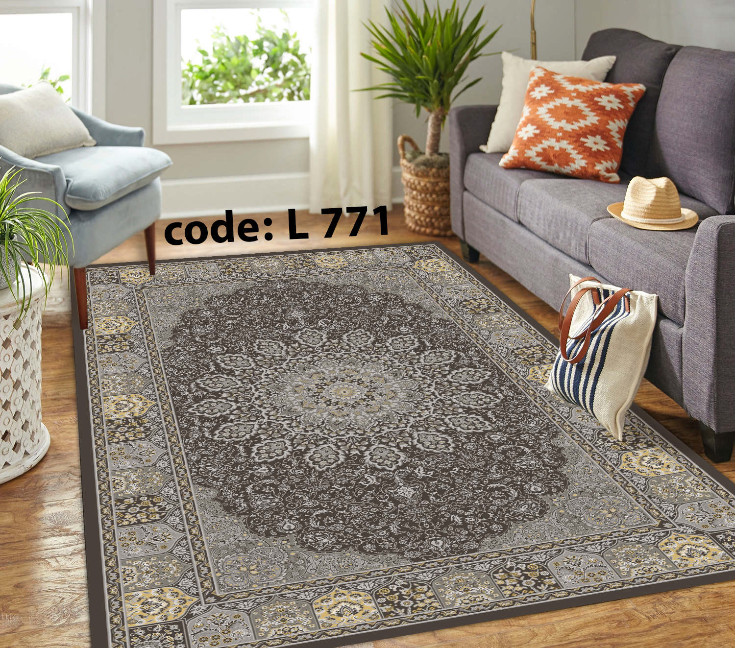 روفرشی کشدار (کاور فرش) و فرشینه و پادری کالای خواب متین کد L 771
