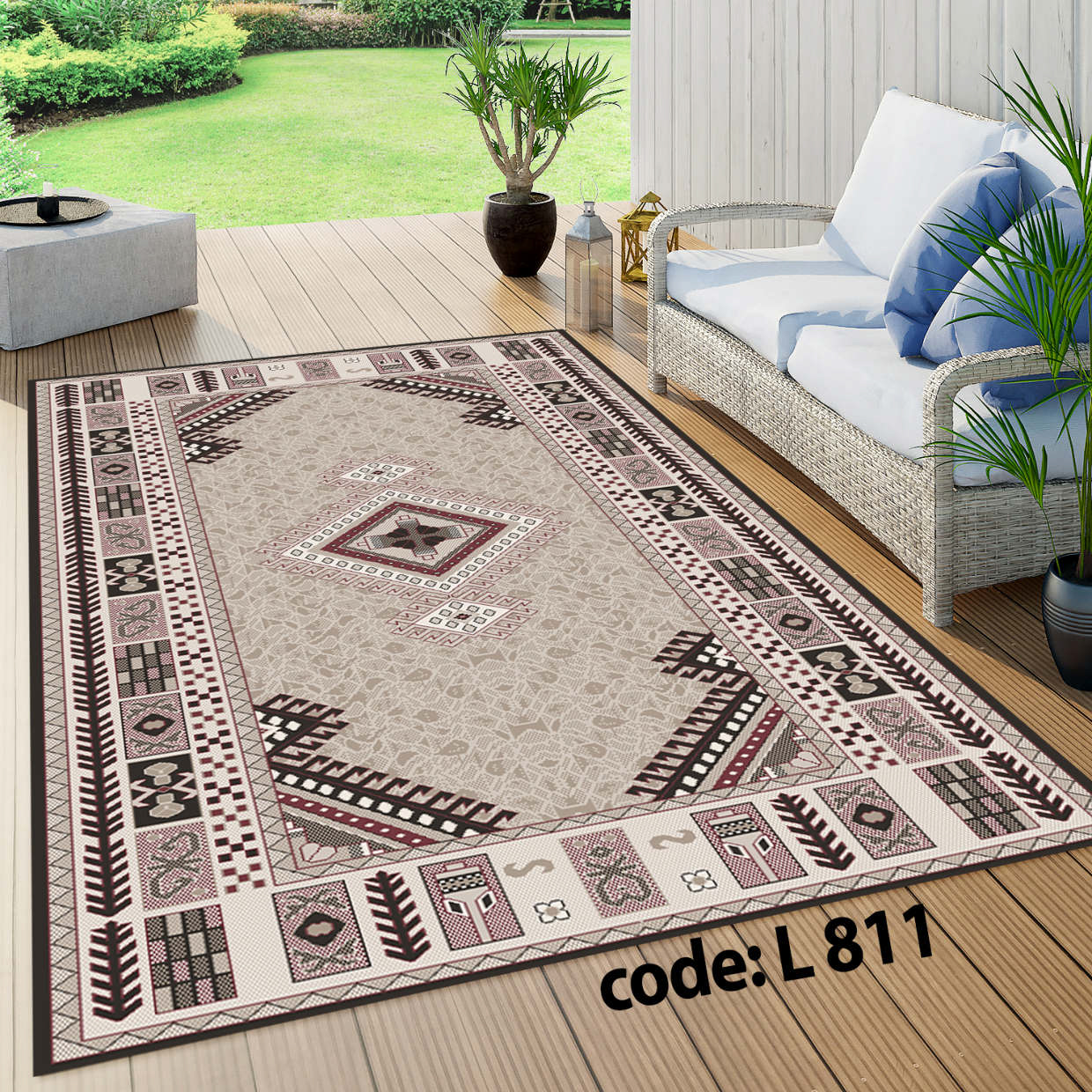 روفرشی کشدار (کاور فرش) و فرشینه و پادری کالای خواب متین کد L 811