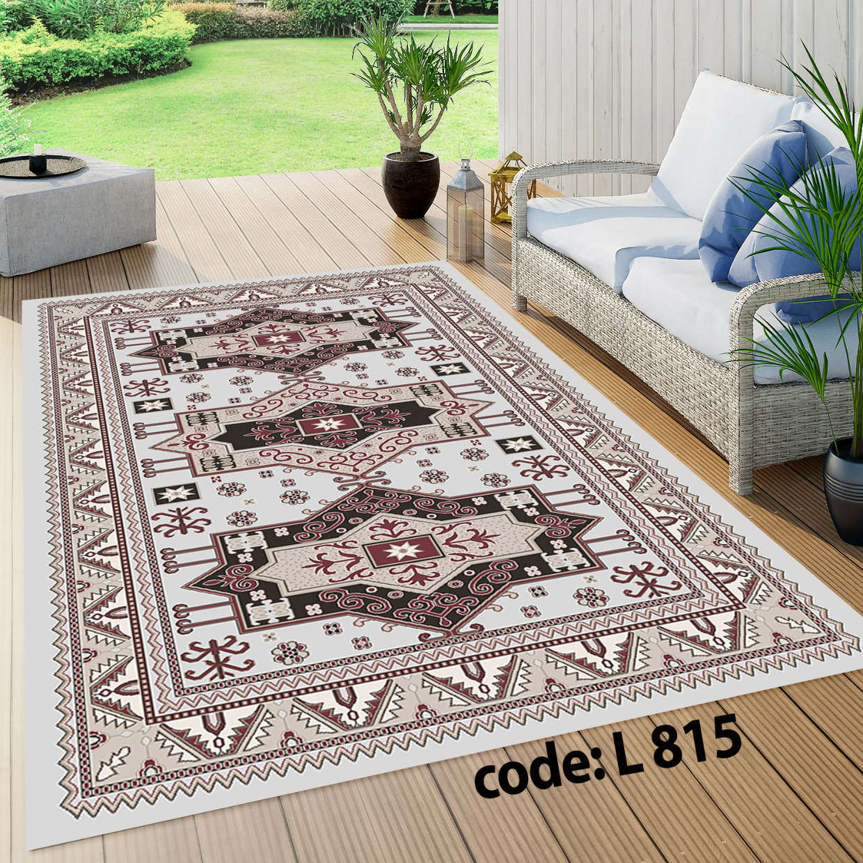 روفرشی کشدار (کاور فرش) و فرشینه و پادری کالای خواب متین کد L 815
