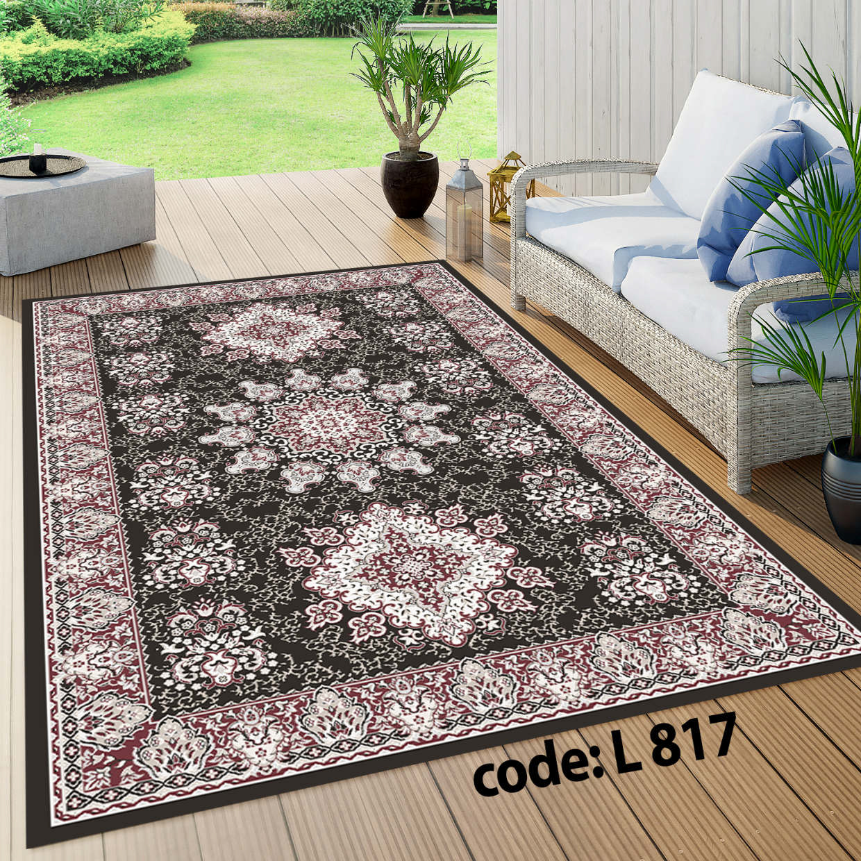 روفرشی کشدار (کاور فرش) و فرشینه و پادری کالای خواب متین کد L 817