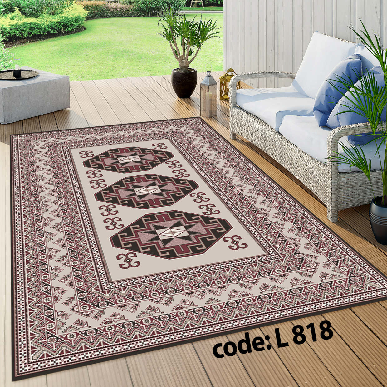 روفرشی کشدار (کاور فرش) و فرشینه و پادری کالای خواب متین کد L 818