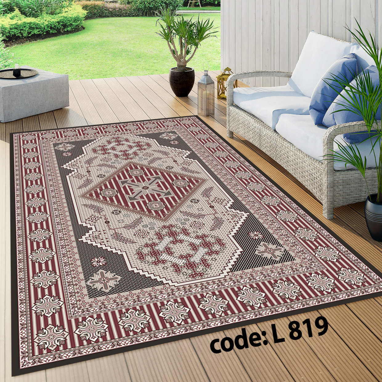 روفرشی کشدار (کاور فرش) و فرشینه و پادری کالای خواب متین کد L 819
