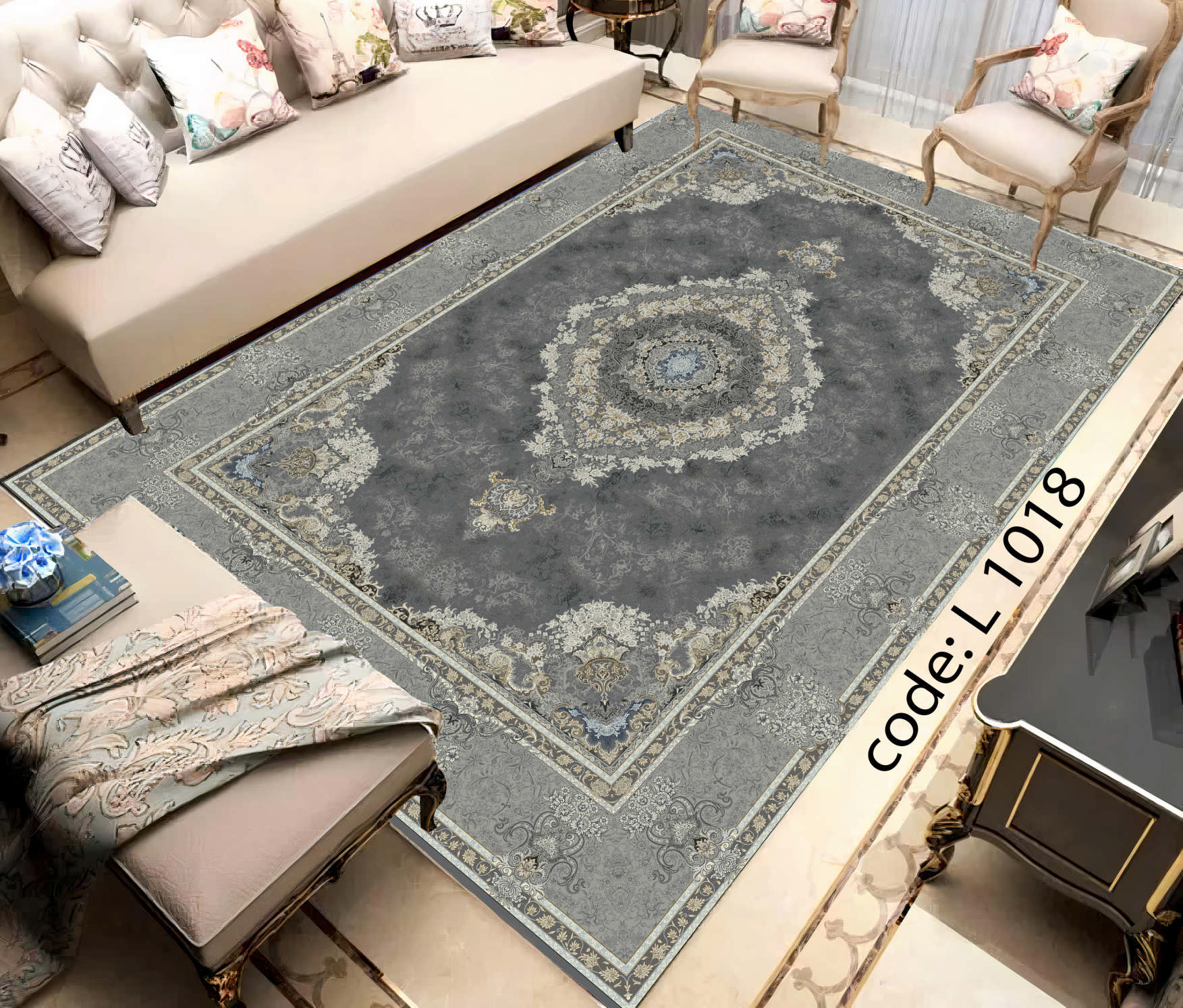 روفرشی کشدار (کاور فرش) و فرشینه و پادری کالای خواب متین کد L 1018