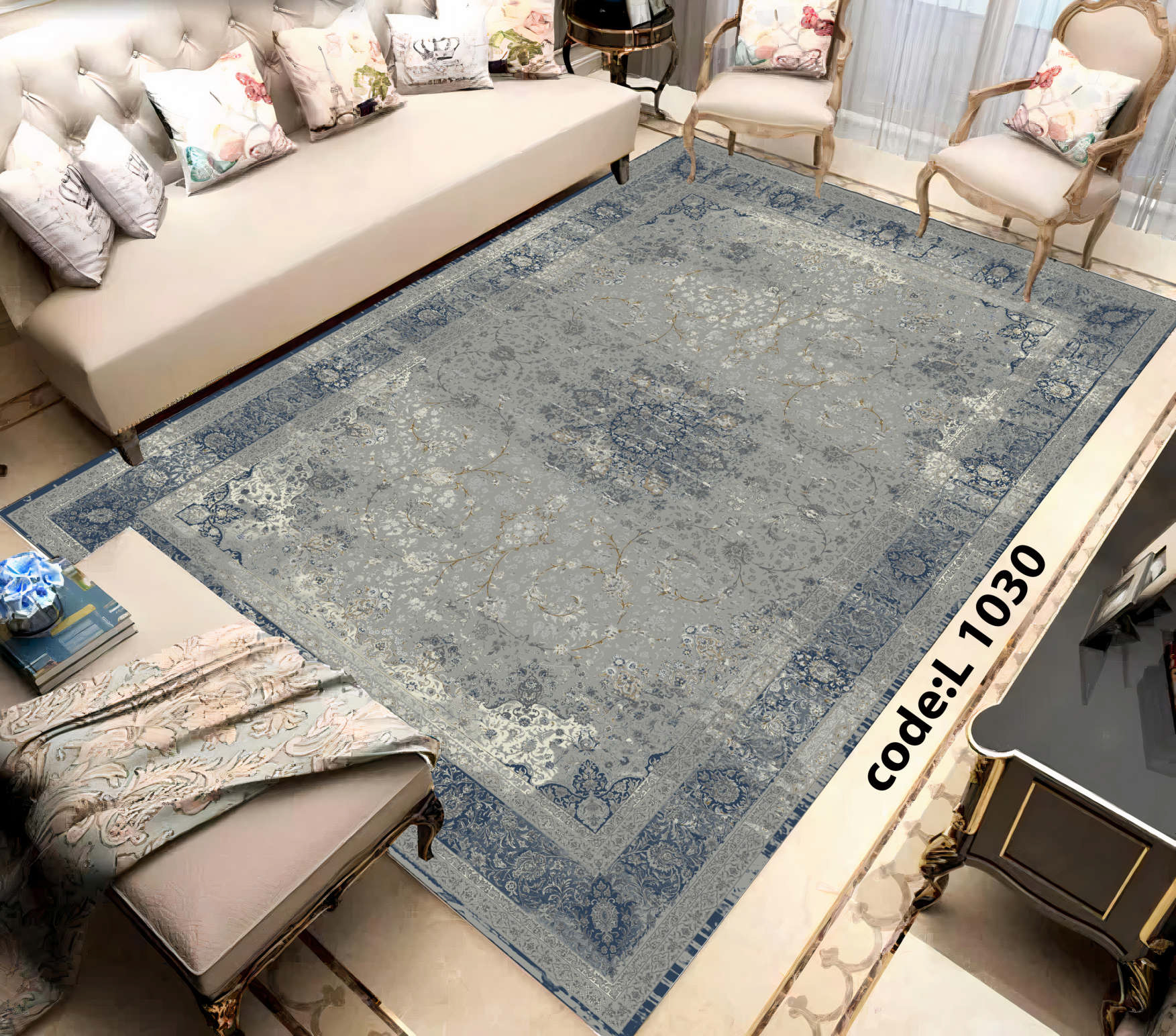 روفرشی کشدار (کاور فرش) و فرشینه و پادری کالای خواب متین کد L 1030