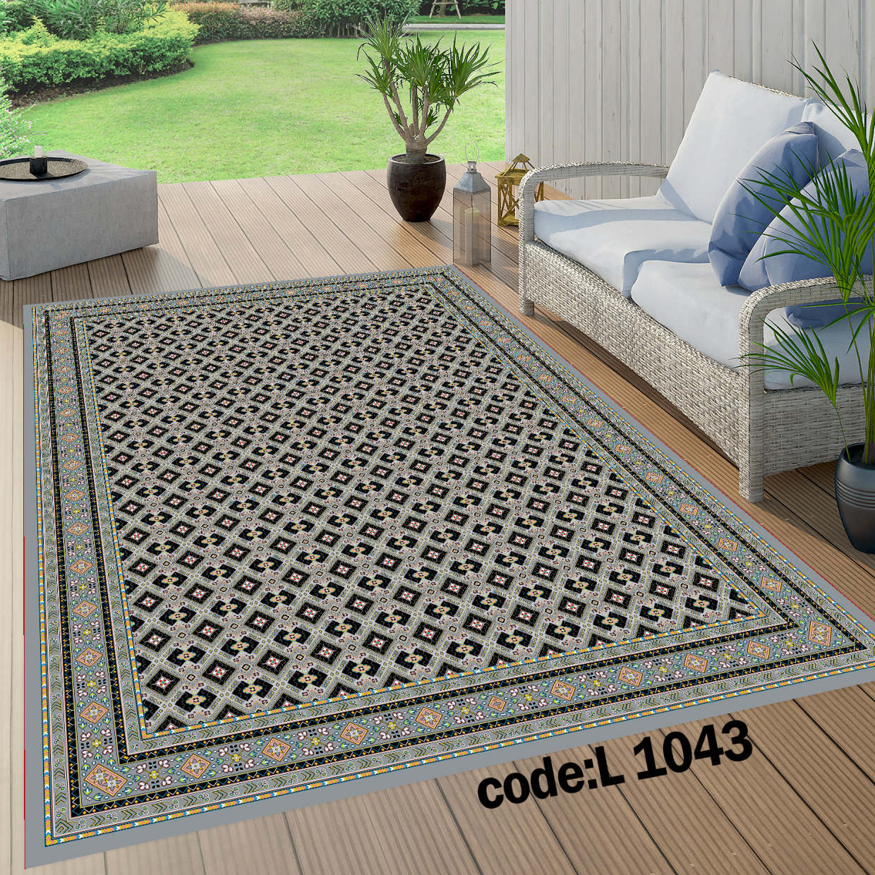 روفرشی کشدار (کاور فرش) و فرشینه و پادری کالای خواب متین کد L 1043