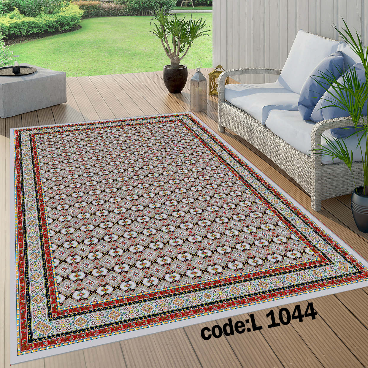 روفرشی کشدار (کاور فرش) و فرشینه و پادری کالای خواب متین کد L 1044
