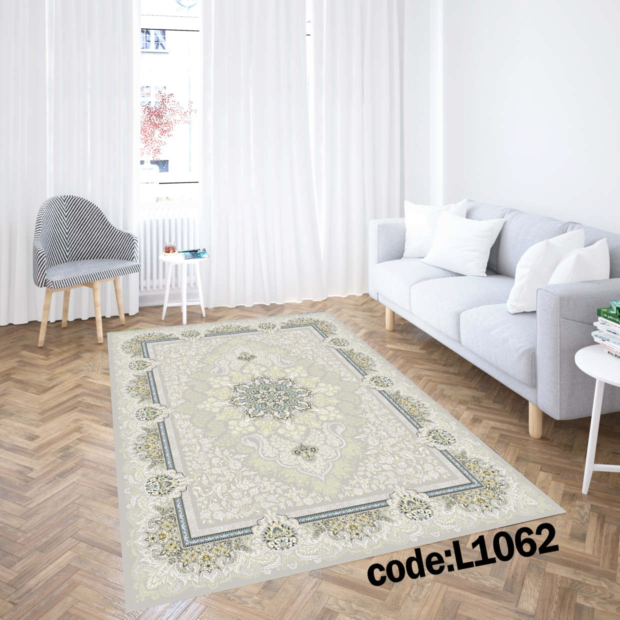 روفرشی کشدار (کاور فرش) و فرشینه و پادری کالای خواب متین کد L 1062