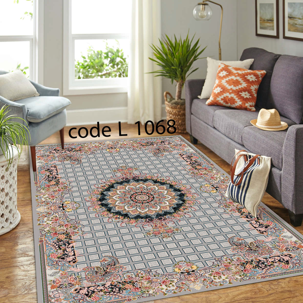 روفرشی کشدار (کاور فرش) و فرشینه و پادری کالای خواب متین کد L 1068